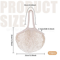 Cotton Woven Mesh Handle Tote Bag&nbsp;ABAG-WH0044-71