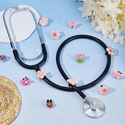 24Pcs 12 Styles Resin Stethoscope Pendant Decorations&nbsp;HJEW-DC00176