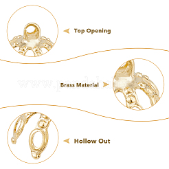 60Pcs Brass Bead Cap Pendant Bails&nbsp;KK-HY0003-04