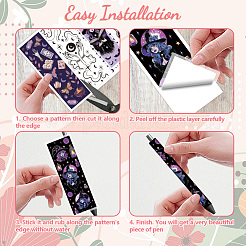 12Pcs Plastic Rub on Transfer Stickers&nbsp;DIY-WH0611-016
