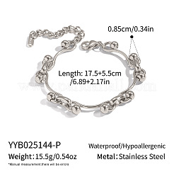 304 Stainless Steel Link Chain Bracelets for Women&nbsp;LK0475-2