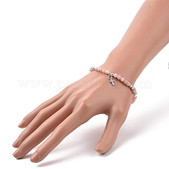 4Pcs 4 Style Natural & Synthetic Mixed Gemstone Round Beaded Stretch Bracelets Set&nbsp;BJEW-JB09082