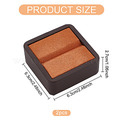 Square Imitation Leather with Fibre Cloth Loose Diamond Jewelry Display Case&nbsp;ODIS-WH0038-23A