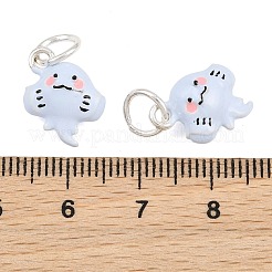 Alloy with Light Sky Blue Enamel Pendants&nbsp;AL-CBA415D-39S