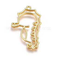 Zinc Alloy Open Back Bezel Pendants&nbsp;PALLOY-WH0039-03G-A