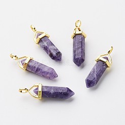 Natural Charoite Pointed Pendants&nbsp;G-G902-A03