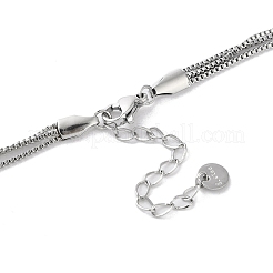 Non-Tarnish 304 Stainless Steel Box Chain Necklaces&nbsp;NJEW-M213-02P