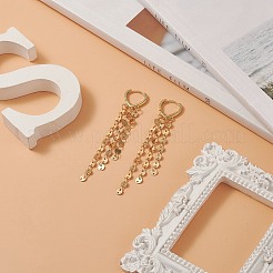 Brass Heart Huggie Hoop Earring&nbsp;EJEW-JE05182