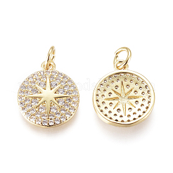 Brass Micro Pave Cubic Zirconia Charms&nbsp;X-KK-D159-09G