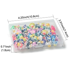 60Pcs 15 Colors Handmade Polymer Clay 3D Flower Plumeria Beads&nbsp;CLAY-FS0001-39