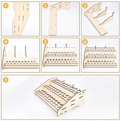 Basswood Leathercraft Tools Storage Rack&nbsp;ODIS-WH0008-12