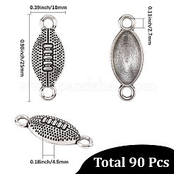 90Pcs Tibetan Style Alloy Sport Ball Connector Charms&nbsp;FIND-SC0023-16