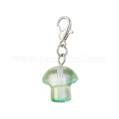 Handmade Lampwork Mushroom Pendant Decorations&nbsp;HJEW-JM03390