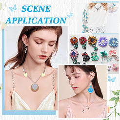 300pcs Iridescent PVC Paillette/Sequins Pendants&nbsp;PVC-SC0001-08
