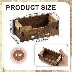 Wood Storage Gift Case for Postcard&nbsp;ODIS-WH0078-90