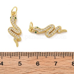 Brass Micro Pave Cubic Zirconia Pendants&nbsp;KK-C092-03G
