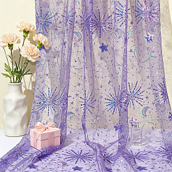 PE Plastic Star Moon Sequins Fabric&nbsp;DIY-WH0816-598B