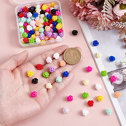 120Pcs 12 Colors Opaque Resin Beads&nbsp;CRES-ME0001-01