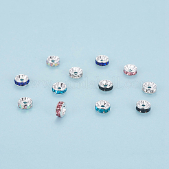 Brass Rhinestone Spacer Beads&nbsp;RB-JP0002-09
