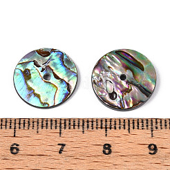 Natural Paua Shell Disc Charms&nbsp;SHEL-ZX010-06