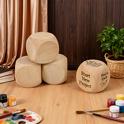 Schima Wood Blank Dice&nbsp;WOOD-WH0124-154C