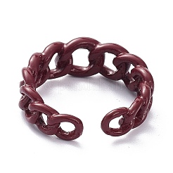 Spray Painted Alloy Cuff Ring&nbsp;RJEW-Z008-33B