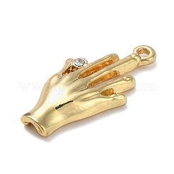 Alloy with Rhinestone Pendants&nbsp;PALLOY-K021-02B-G