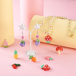 40Pcs 10 Styles Opaque Resin Pendants&nbsp;RESI-BY0001-05