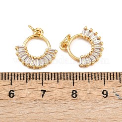 Brass Micro Pave Cubic Zirconia Charms&nbsp;KK-H093-18B-G
