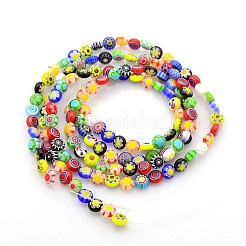 Handmade Millefiori Glass Bead Strands&nbsp;LAMP-J034-6mm-M