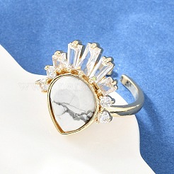 Brass with Mixed Stone Finger Rings&nbsp;GG-CBACC2B-07G