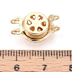Rack Plating Flower Brass Box Clasps&nbsp;X-KK-QA183-99G