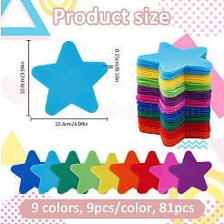 81Pcs 9 Colors Star Shape Markers Carpet Markers&nbsp;DIY-FH0010-73