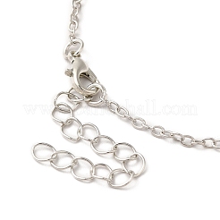 Colorful Rhinestone Heart with Unicorn Pandant Necklace with Cable Chains&nbsp;NJEW-K246-01P