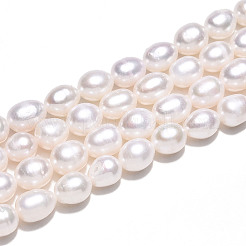 Natural Cultured Freshwater Pearl Beads Strands&nbsp;PEAR-N012-07W