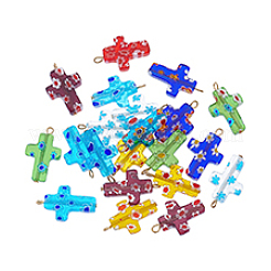 21Pcs Millefiori Glass Pendants&nbsp;PALLOY-PH01828