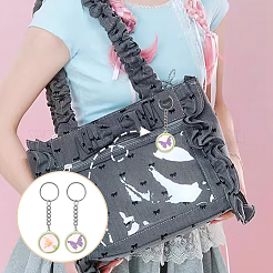 30 Sets DIY ABS Plastic Keychain Making Kits&nbsp;DIY-GA0008-96B