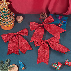Polyamide Glitter Bowknots&nbsp;DIY-TAC0051-010C