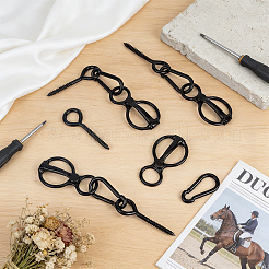 4 Bags Alloy Heavy Duty Horse Tie Ring&nbsp;FIND-BC0019-72EB
