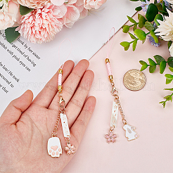 4Pcs 2 Styles Cute Japanese Cherry Blossom Pendant Decorations&nbsp;HJEW-OC0001-27
