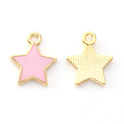 Light Gold Plated Alloy Enamel Pendants&nbsp;ENAM-R136-21B