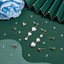 4Pairs Brass Studs Earring Findings&nbsp;KK-BC0014-66