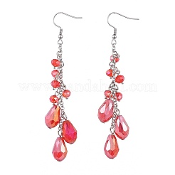 Teardrop Glass Dangle Earrings&nbsp;EJEW-JE03506