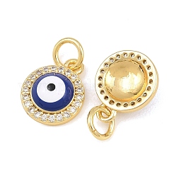 Brass Micro Pave Clear Cubic Zirconia Charms&nbsp;CU-CBA9AB3-13G