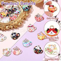 24Pcs 12 Colors Alloy Enamel Pendants&nbsp;FIND-CJ0003-87