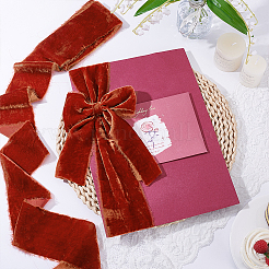 Flat Velvet Ribbons&nbsp;OCOR-WH0078-91A-11
