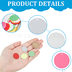 32Pcs 8 Colors Baking Paint Brass Pendants&nbsp;KK-WR0001-20