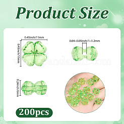 200Pcs Transparent Acrylic Beads&nbsp;OACR-SP0002-40B