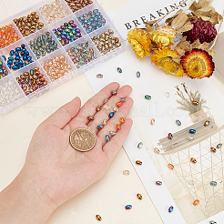 1050Pcs 15 Color Electroplate  Glass Beads&nbsp;EGLA-PH0001-26