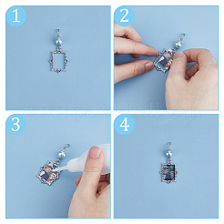 2 Sets Alloy Painting Frame Pendant Decorations&nbsp;FIND-UN0002-04